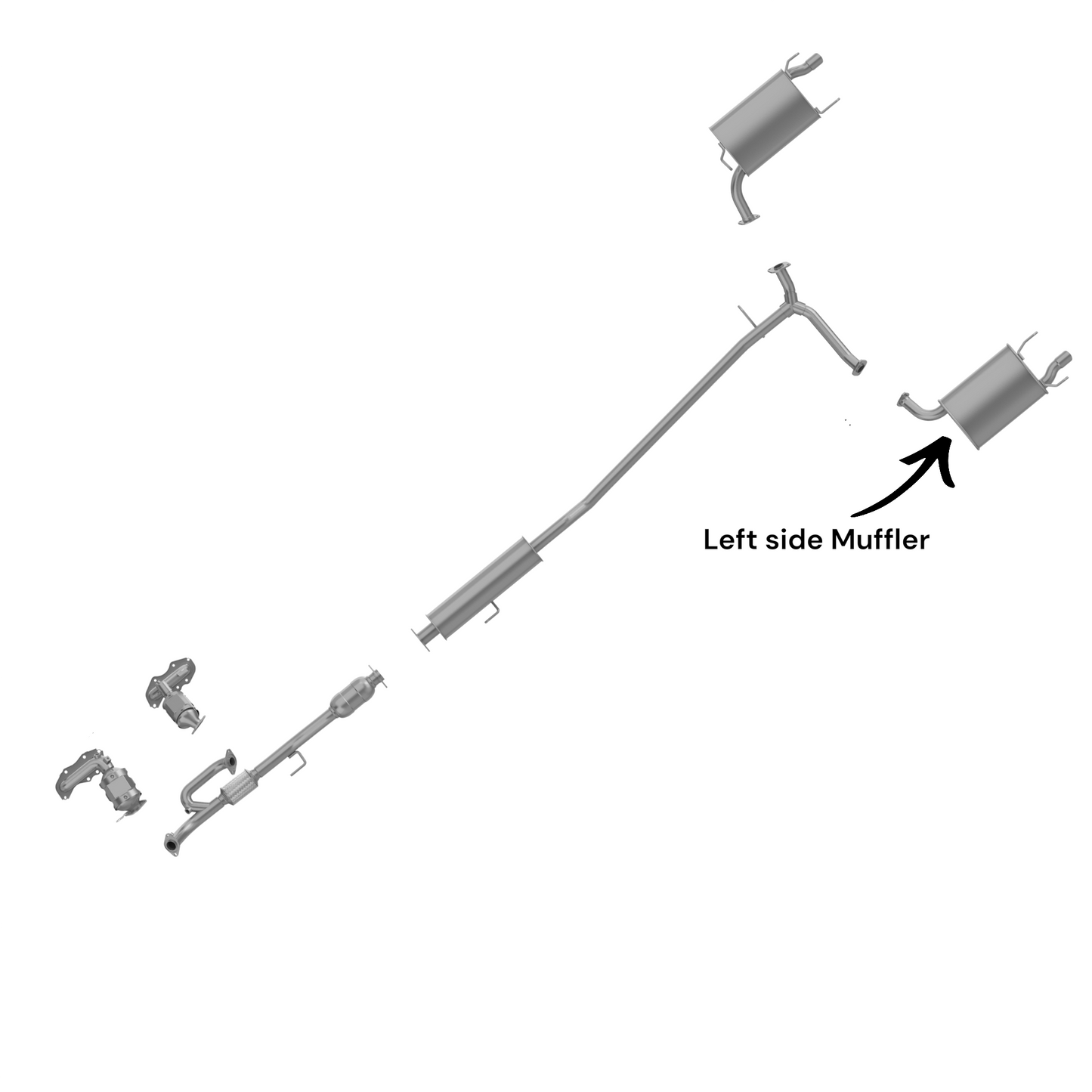Lexus ES350 3.5L (2013-2016) Left Side Muffler