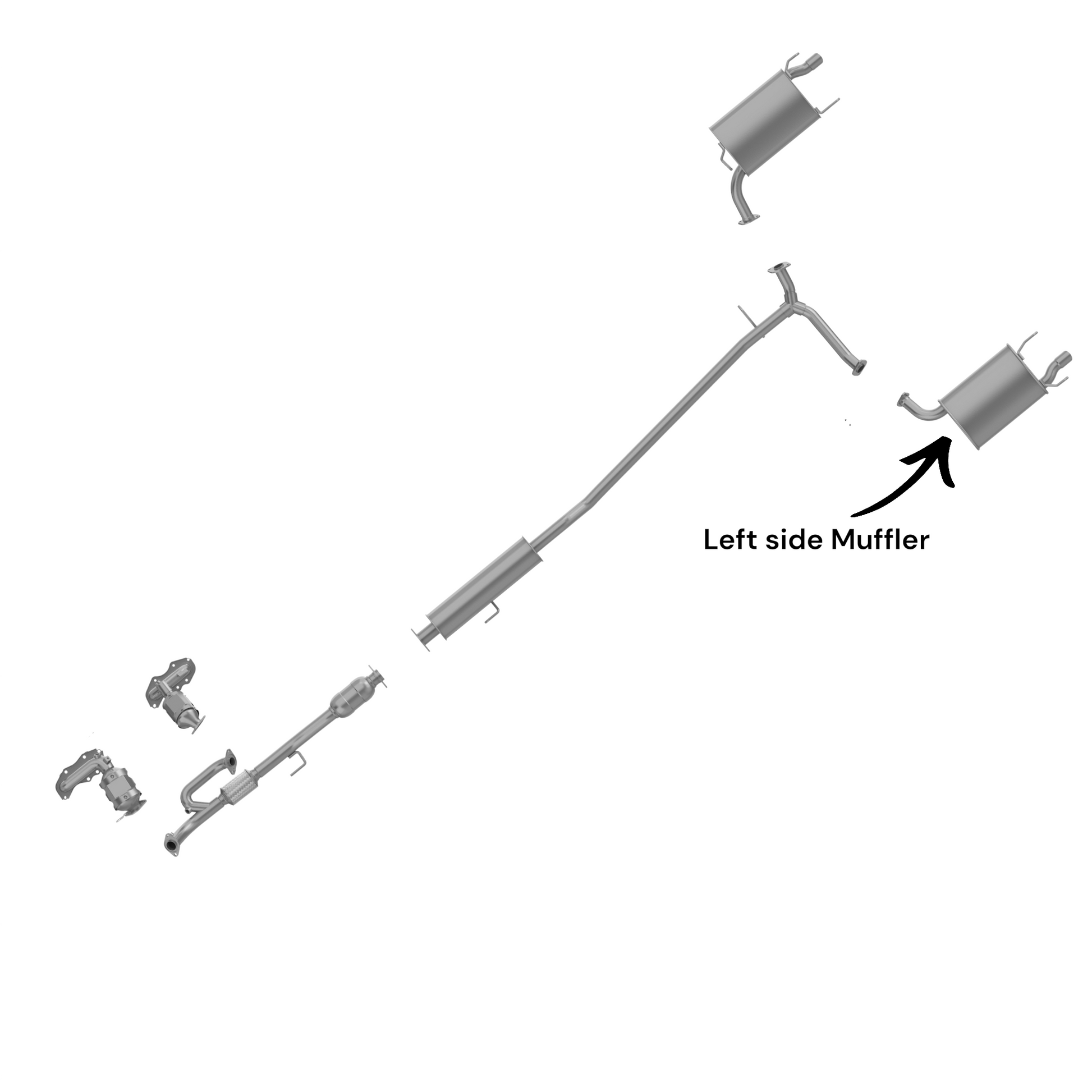 Lexus ES350 3.5L (2013-2016) Left Side Muffler