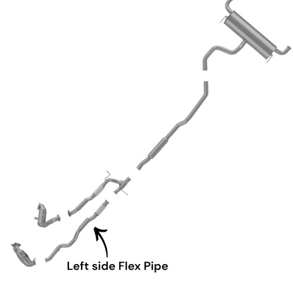 Jeep Cherokee 3.2L (2014-2018) (Only for Two Speed Transfer) (AWD) Left side Flex Pipe