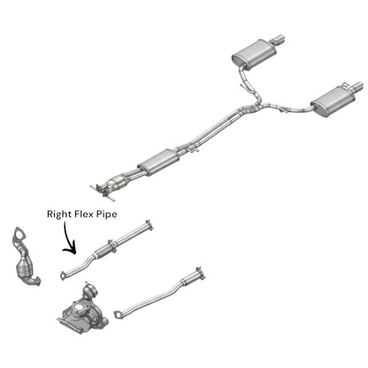 Lincoln MKT 3.7L (2010-2019) Right Side Flex Pipes