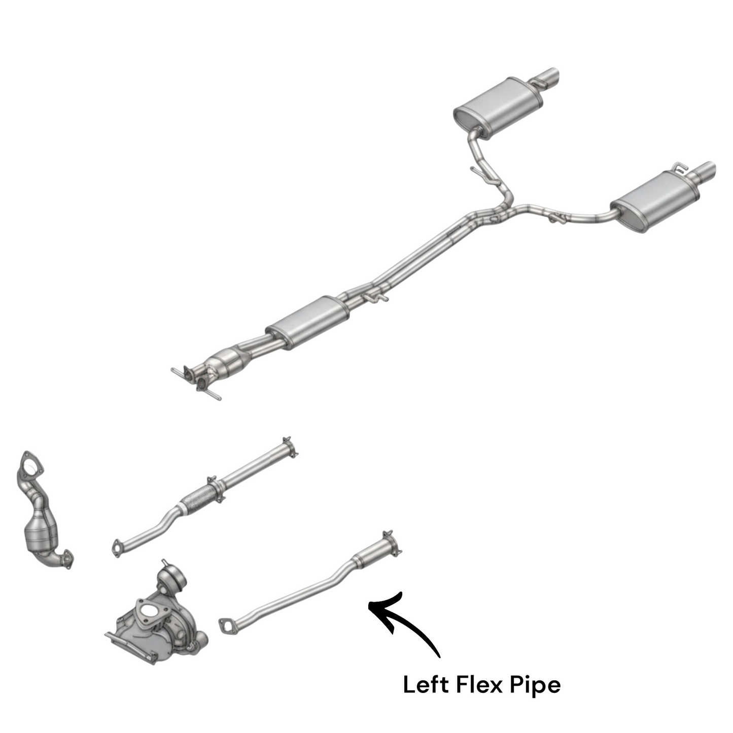 Ford Flex 3.5L (2010-2019) (Turbo) Left Side Flex Pipe