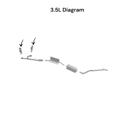 Acura MDX 3.7L (2010-2013) & 3.5L (2014-2015) Driver & Passenger Side Manifold Converter