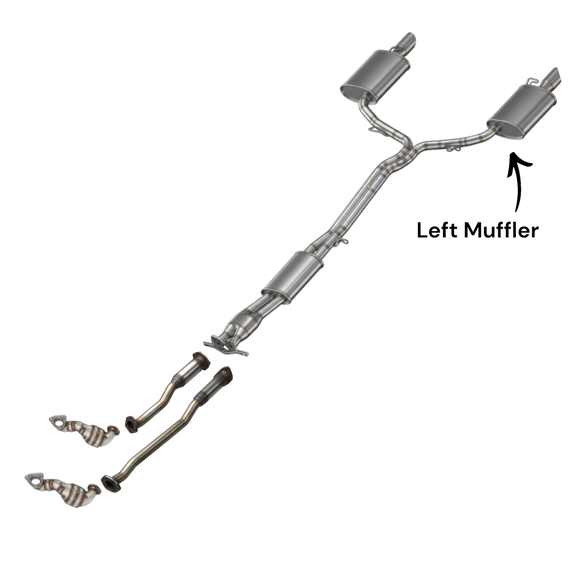 Ford Explorer 3.5L (2013-2015) (Turbo) Left Side Mufflers