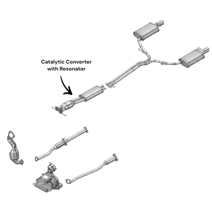 Lincoln MKT 3.7L (2013-2019) Catalytic Converter with Resonator