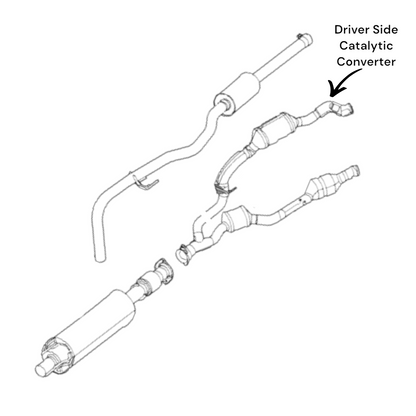 Convertisseur catalytique côté conducteur pour Ford Transit-250 3.5L AWD (non turbocompressé) (2020-2023)