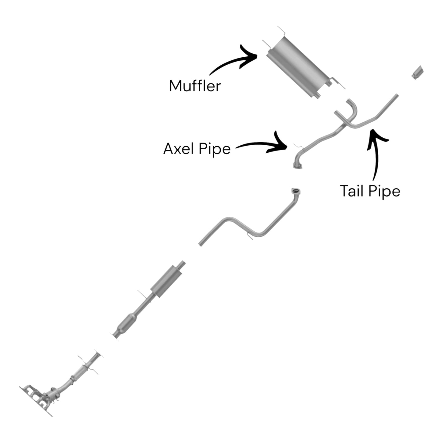 Mazda 3 2.0L (2010-2013) (Sedan) Alex Pipe, Muffler and Tail Pipe