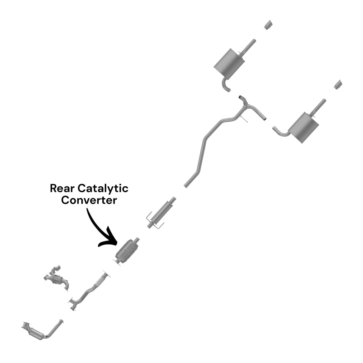 Mercury Milan 3.0L (2006-2011) (FWD) Rear Catalytic Converter