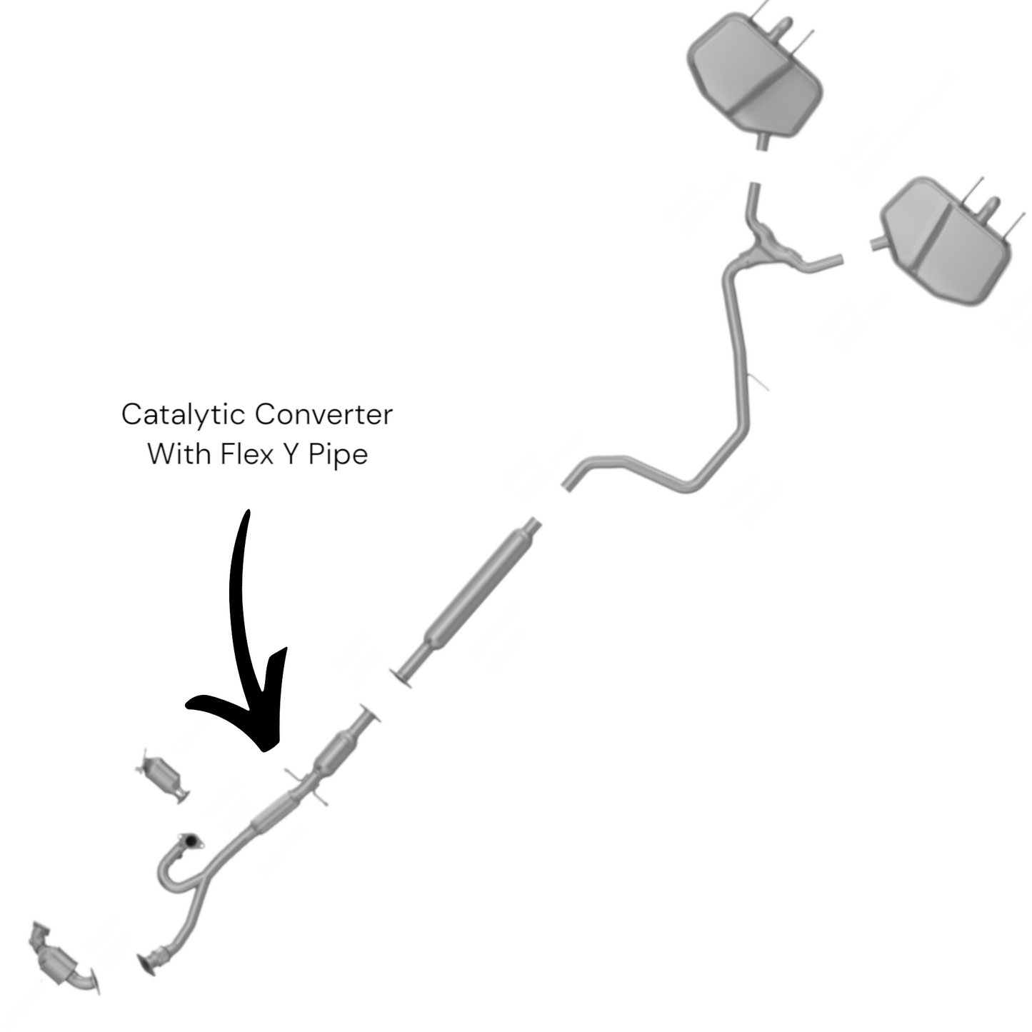 Buick Allure 3.0L (2010) (FWD Only) Flex Y Pipe With Catalytic Converter